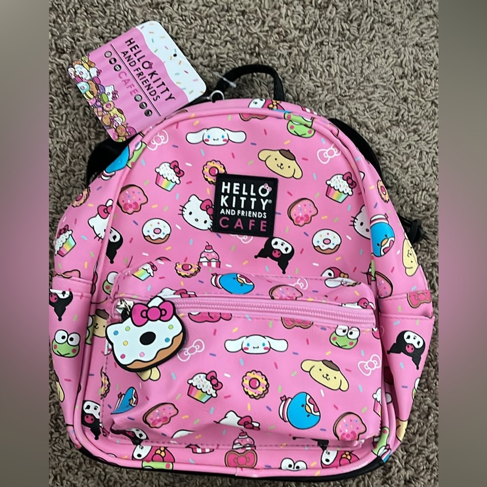 Claire’s Exclusive Sanrio Hello Kitty Cafe Pink Mini Backpack NWT
